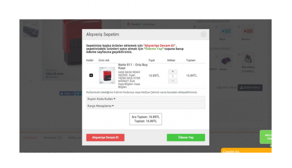 Opencart Sepet Modülü